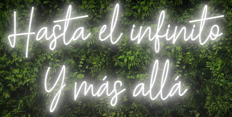 Neón para Bodas y Eventos "Hasta el infinito y más allá"