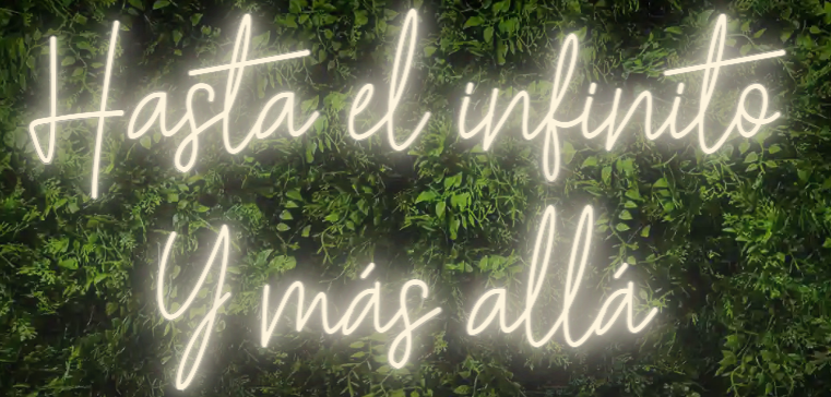 Neón para Bodas y Eventos "Hasta el infinito y más allá"