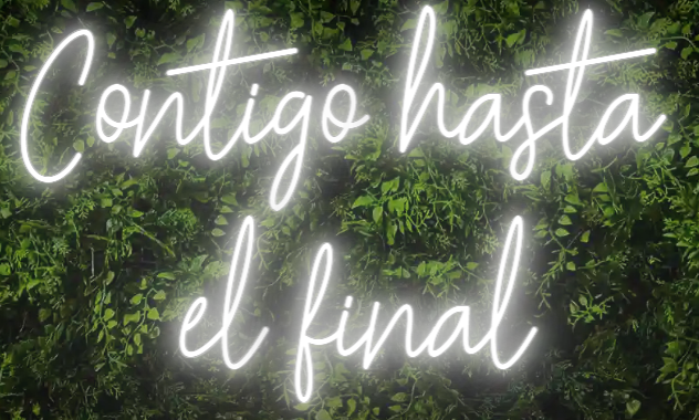 Neón para Bodas y Eventos "Contigo hasta el final"