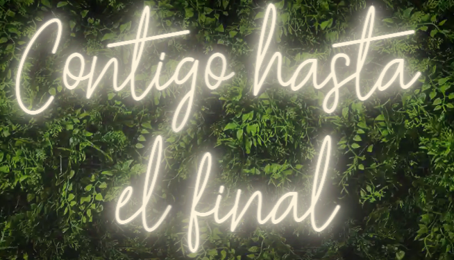 Neón para Bodas y Eventos "Contigo hasta el final"