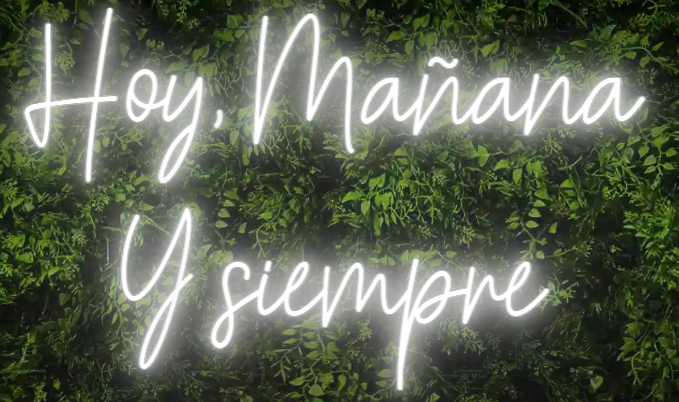 Neón para Bodas y Eventos "Hoy, Mañana Y siempre"